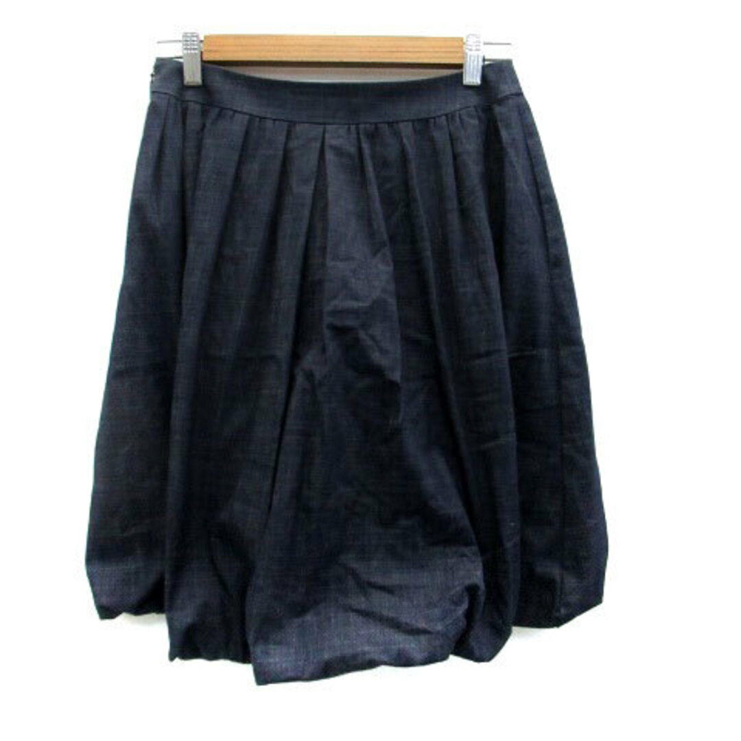 TO BE CHIC(トゥービーシック)のトゥービーシック バルーンスカート フレアスカート ひざ丈 40 紺 ネイビー レディースのスカート(ひざ丈スカート)の商品写真