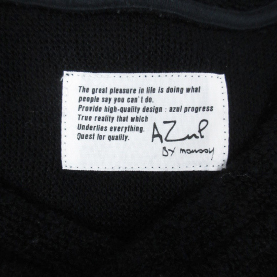 AZUL by moussy(アズールバイマウジー)のアズールバイマウジー ニット セーター 長袖 Vネック 無地 S 黒 ブラック メンズのトップス(ニット/セーター)の商品写真