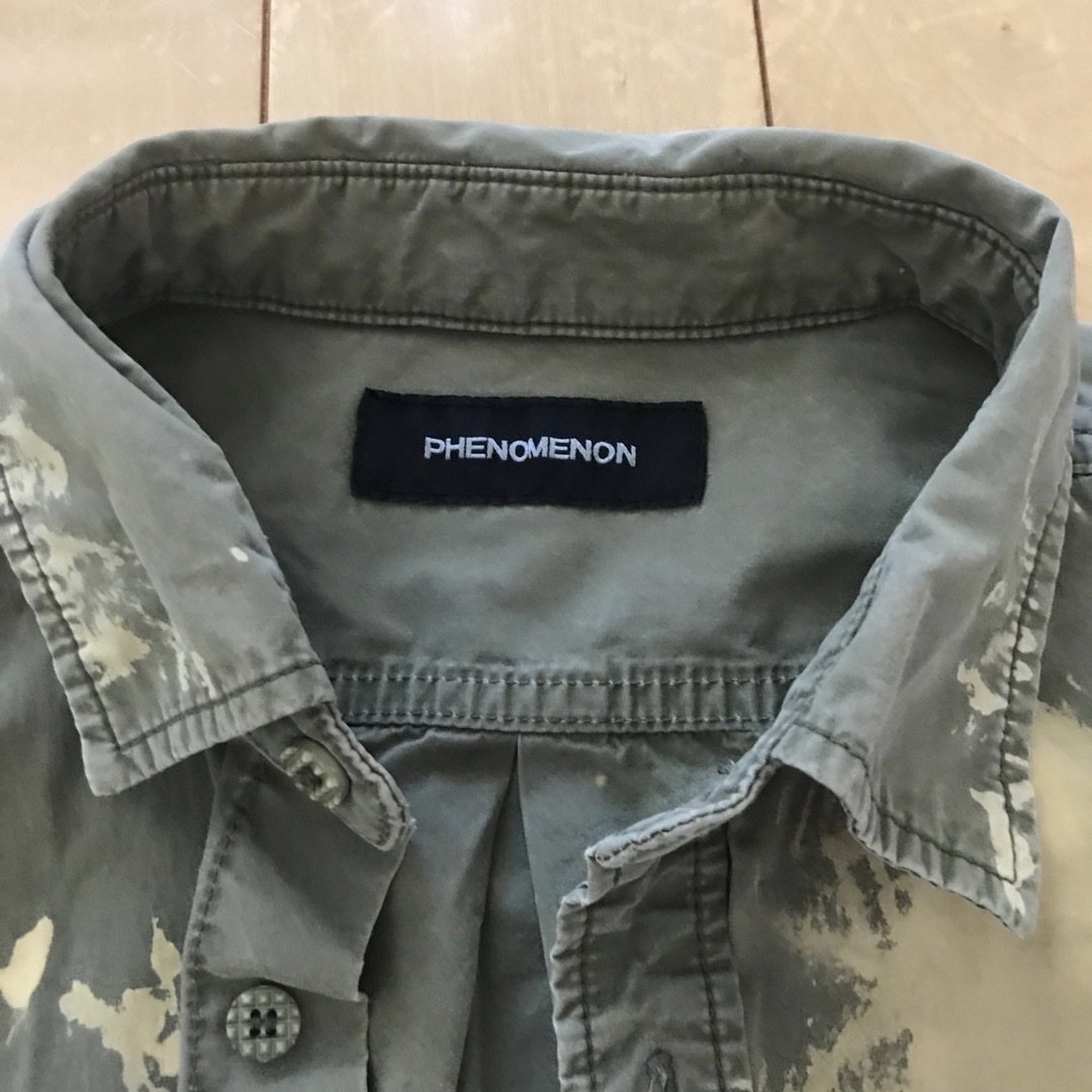 PHENOMENON(フェノメノン)の【美品】PHENOMENON フェノメノン 迷彩 ミリタリー　シャツ　カーキ　M メンズのトップス(シャツ)の商品写真