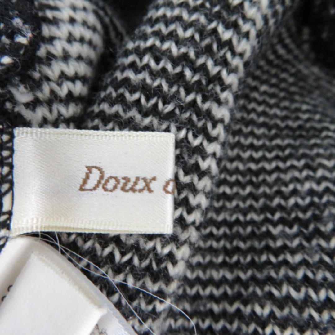 Doux archives(ドゥアルシーヴ)のドゥアルシーヴ ニットスカート フレアスカート ひざ丈 総柄 ウール混 2 黒 レディースのスカート(ひざ丈スカート)の商品写真