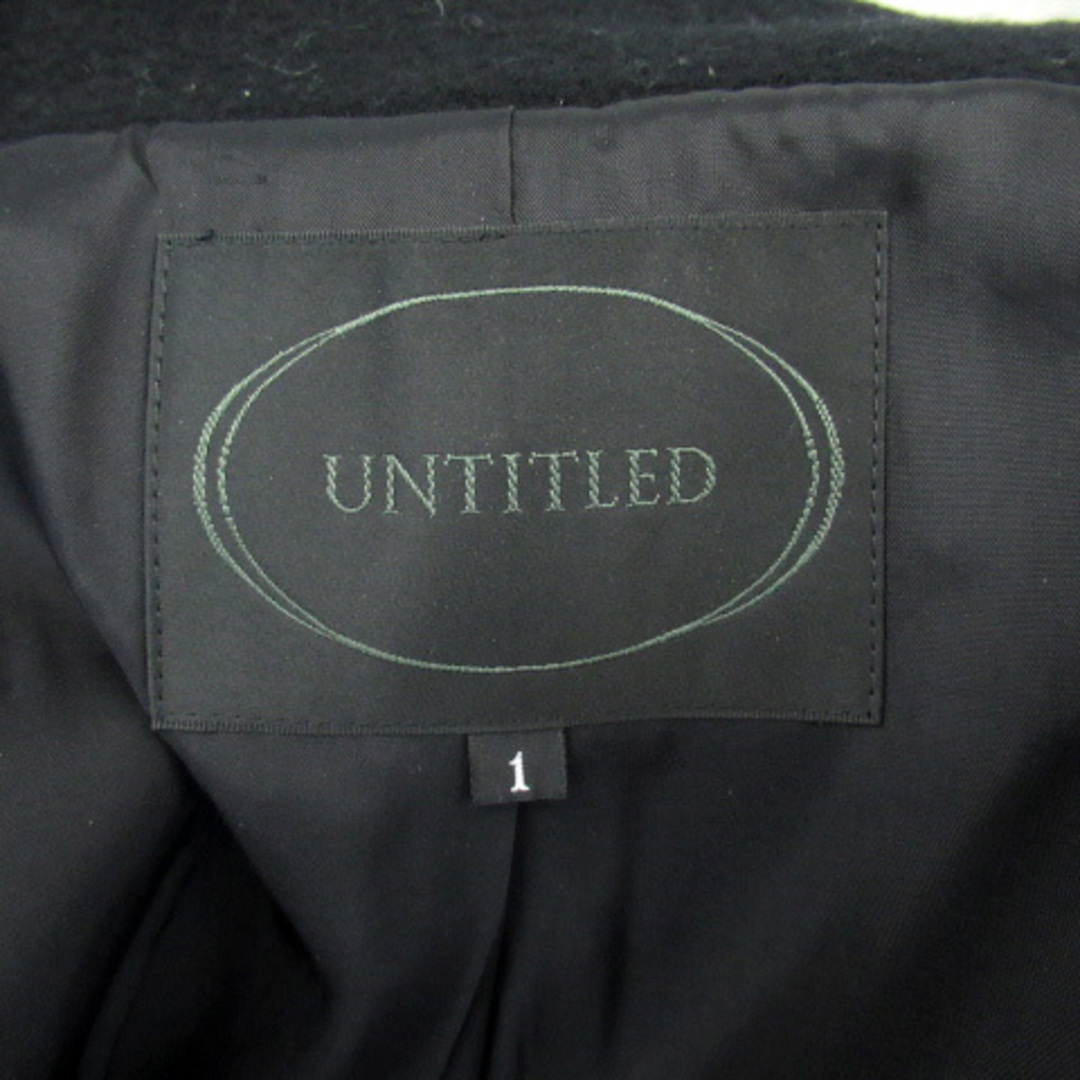 UNTITLED(アンタイトル)のアンタイトル ステンカラーコート ロング丈 無地 ウール 1 黒 ブラック レディースのジャケット/アウター(その他)の商品写真