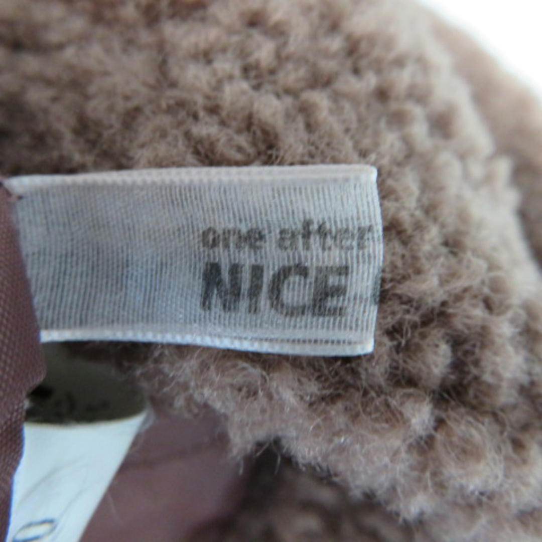 NICE CLAUP(ナイスクラップ)のナイスクラップ ブルゾンジャケット ボアジャケット F レッドブラウン レディースのジャケット/アウター(ブルゾン)の商品写真