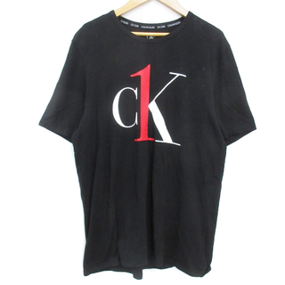 シーケーカルバンクライン(ck Calvin Klein)のシーケーカルバンクライン Tシャツ カットソー 半袖 クルーネック M 黒 白(Tシャツ/カットソー(半袖/袖なし))