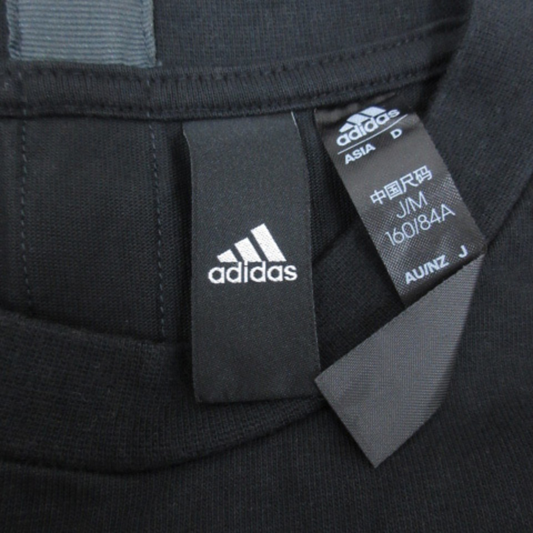 adidas(アディダス)のアディダス Tシャツ カットソー 半袖 クルーネック ロゴプリント M 黒 メンズのトップス(Tシャツ/カットソー(半袖/袖なし))の商品写真