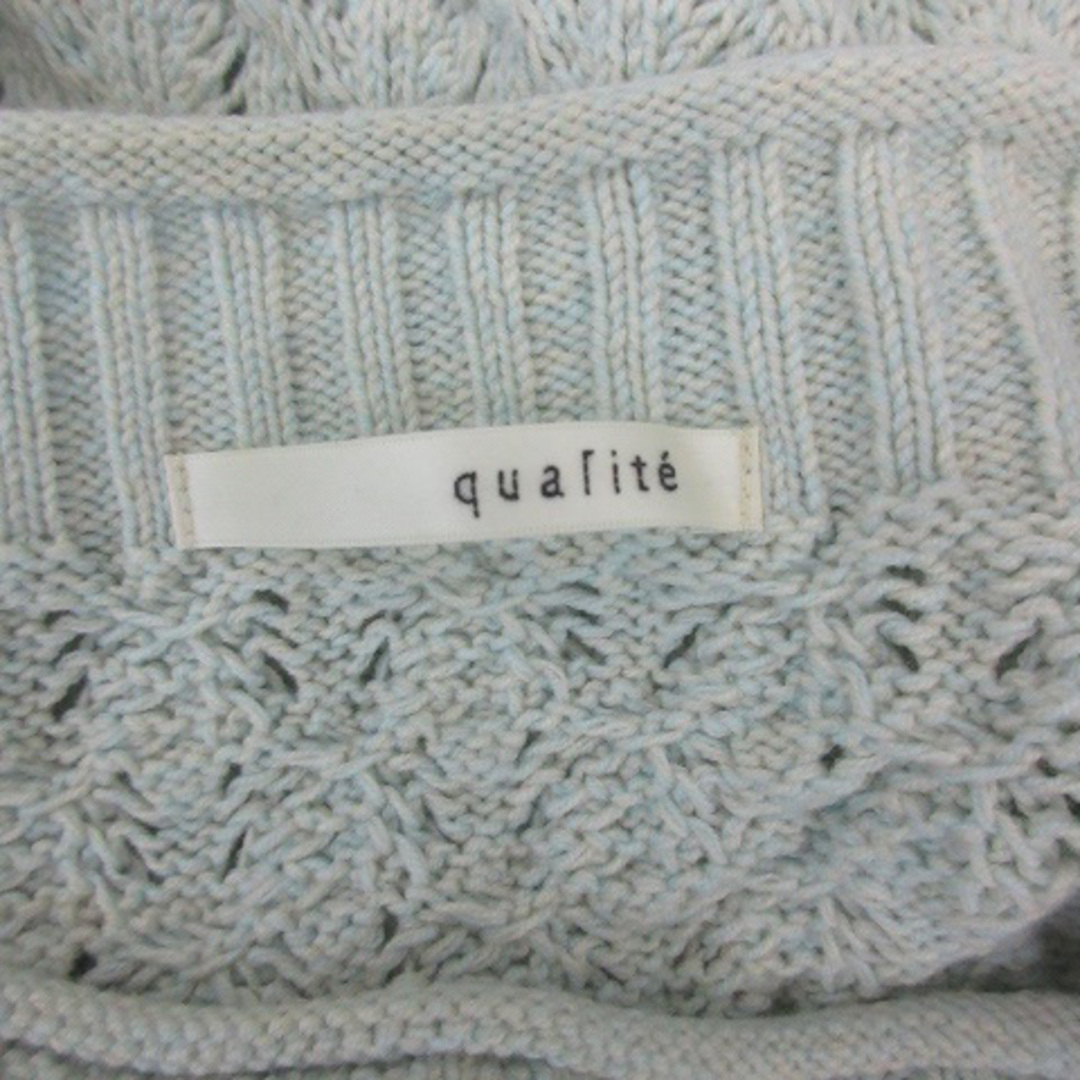 qualite(カリテ)のカリテ qualite ニット セーター 長袖 ボートネック F ミントグリーン レディースのトップス(ニット/セーター)の商品写真