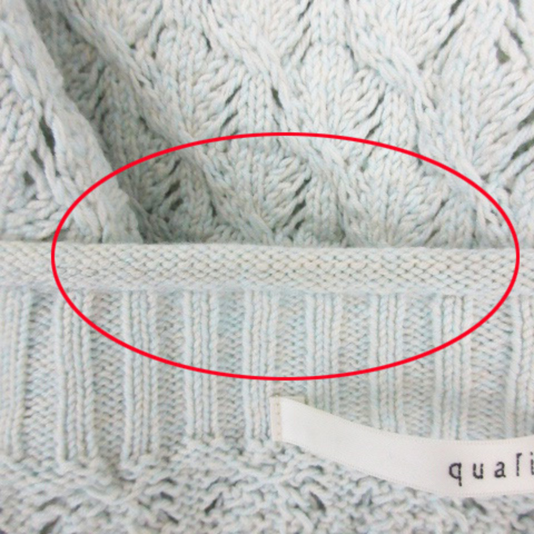 qualite(カリテ)のカリテ qualite ニット セーター 長袖 ボートネック F ミントグリーン レディースのトップス(ニット/セーター)の商品写真