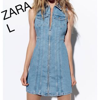 ザラ(ZARA)のTRF デニムワンピース(ミニワンピース)