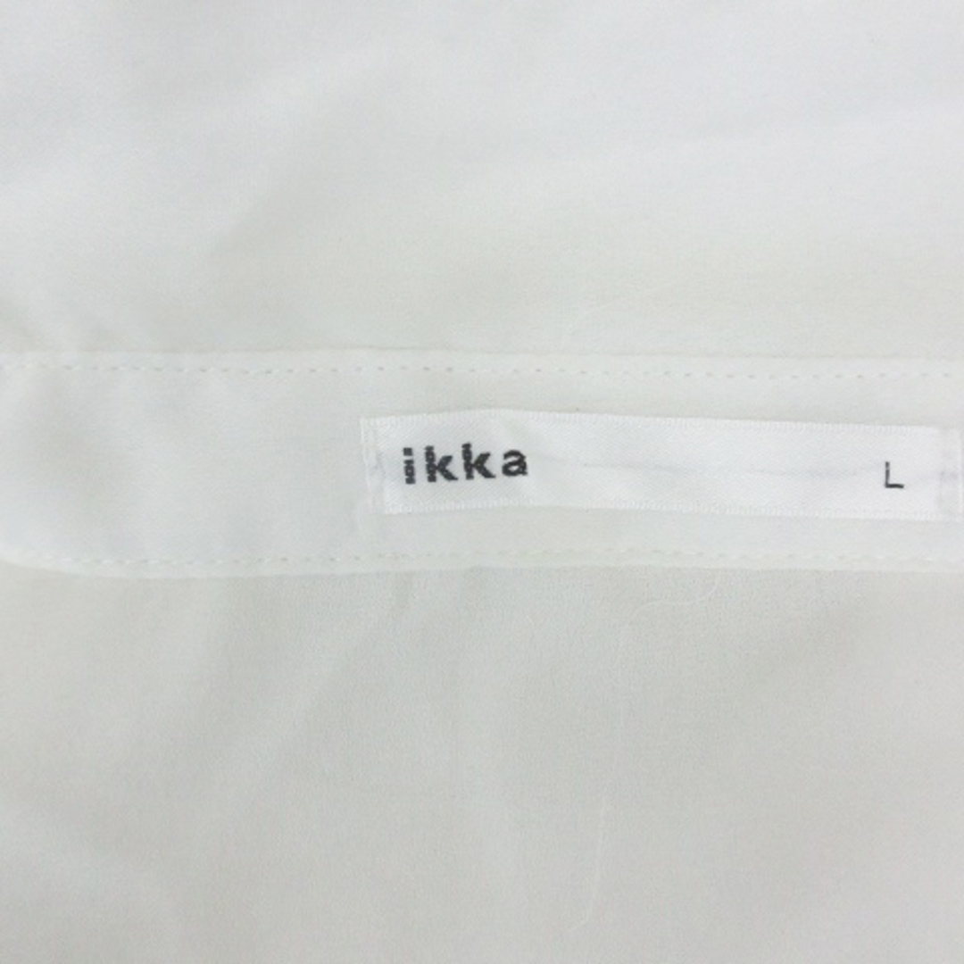 ikka(イッカ)のイッカ ikka シャツ ブラウス 七分袖 スキッパーカラー L ホワイト 白 レディースのトップス(その他)の商品写真