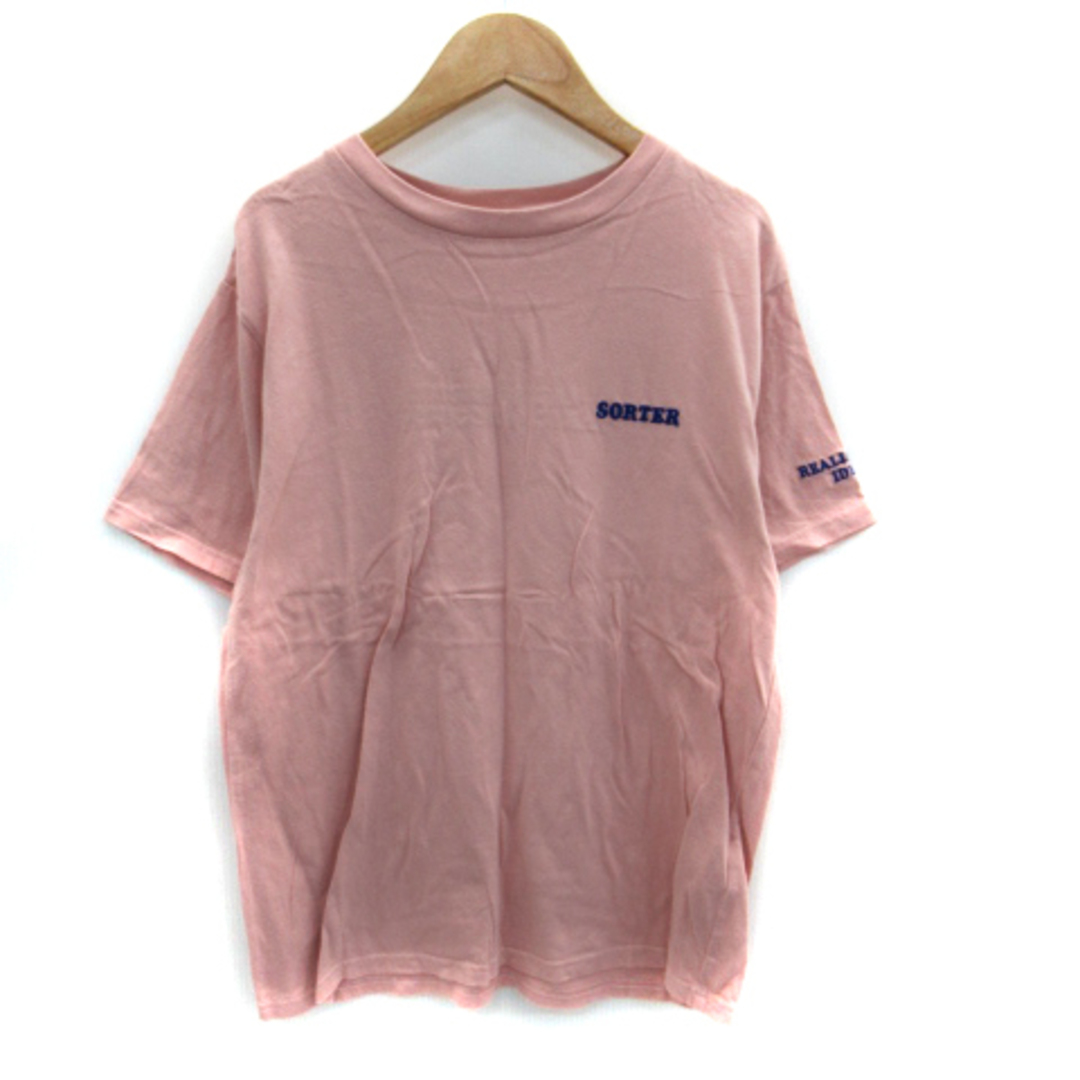 Ungrid(アングリッド)のアングリッド UNGRID Tシャツ カットソー 半袖 刺繍 F ピンク レディースのトップス(Tシャツ(半袖/袖なし))の商品写真