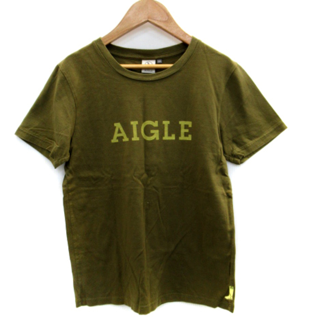 AIGLE(エーグル)のエーグル AIGLE Tシャツ カットソー 半袖 ロゴ プリント XS カーキ メンズのトップス(Tシャツ/カットソー(半袖/袖なし))の商品写真