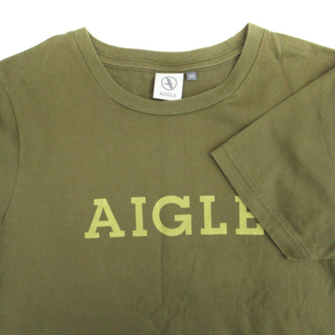 AIGLE(エーグル)のエーグル AIGLE Tシャツ カットソー 半袖 ロゴ プリント XS カーキ メンズのトップス(Tシャツ/カットソー(半袖/袖なし))の商品写真