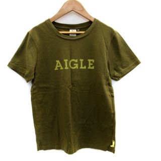 エーグル(AIGLE)のエーグル AIGLE Tシャツ カットソー 半袖 ロゴ プリント XS カーキ(Tシャツ/カットソー(半袖/袖なし))