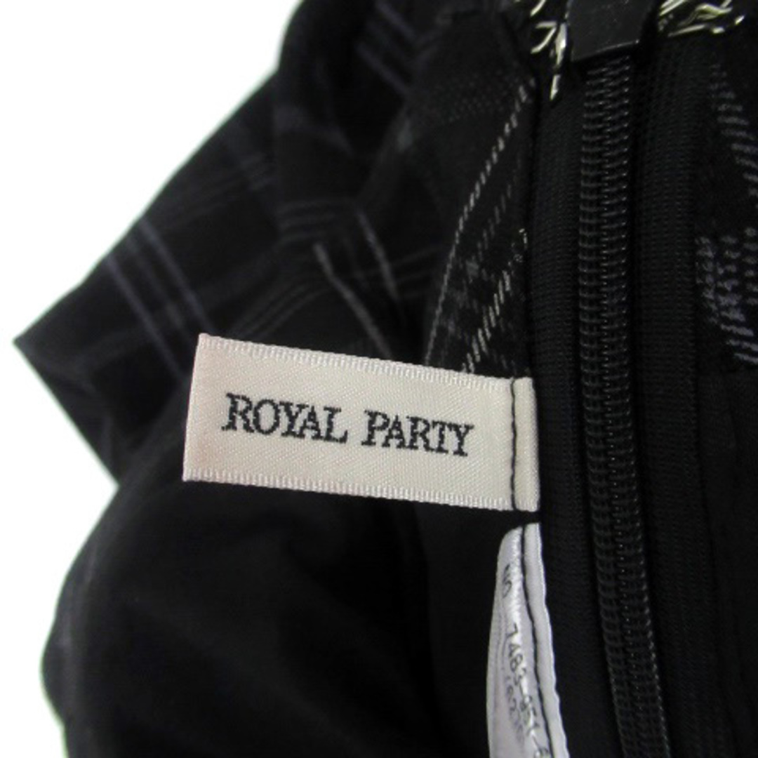 ROYAL PARTY(ロイヤルパーティー)のロイヤルパーティー タイトスカート ミモレ丈 チェック柄 M 黒 グレー レディースのスカート(その他)の商品写真