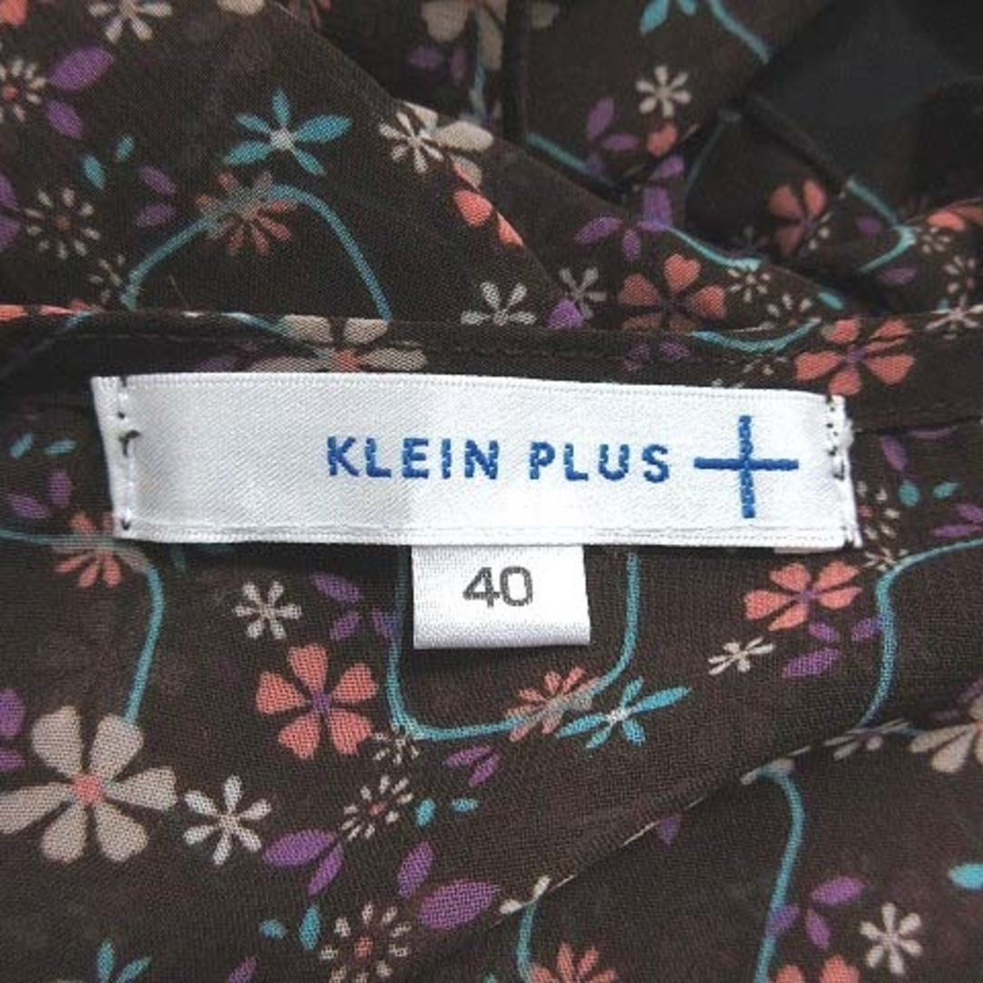 KLEIN PLUS(クランプリュス)のクランプリュス ミッシェルクラン チュニック シフォン 七分袖 40 茶 ■MO レディースのトップス(チュニック)の商品写真