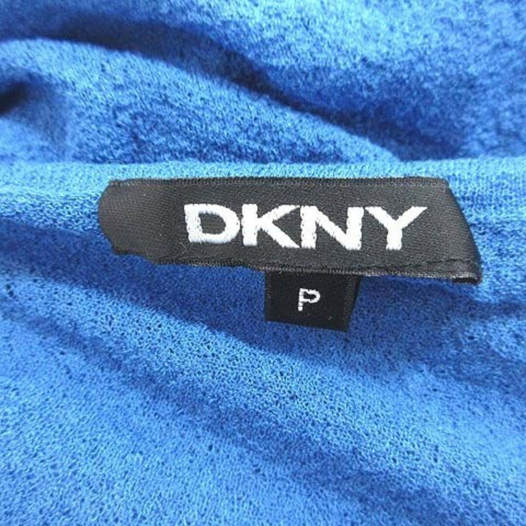 DKNY(ダナキャランニューヨーク)のダナキャランニューヨーク カットソー ニット 半袖 ボートネック P 青 ■MO レディースのトップス(カットソー(半袖/袖なし))の商品写真