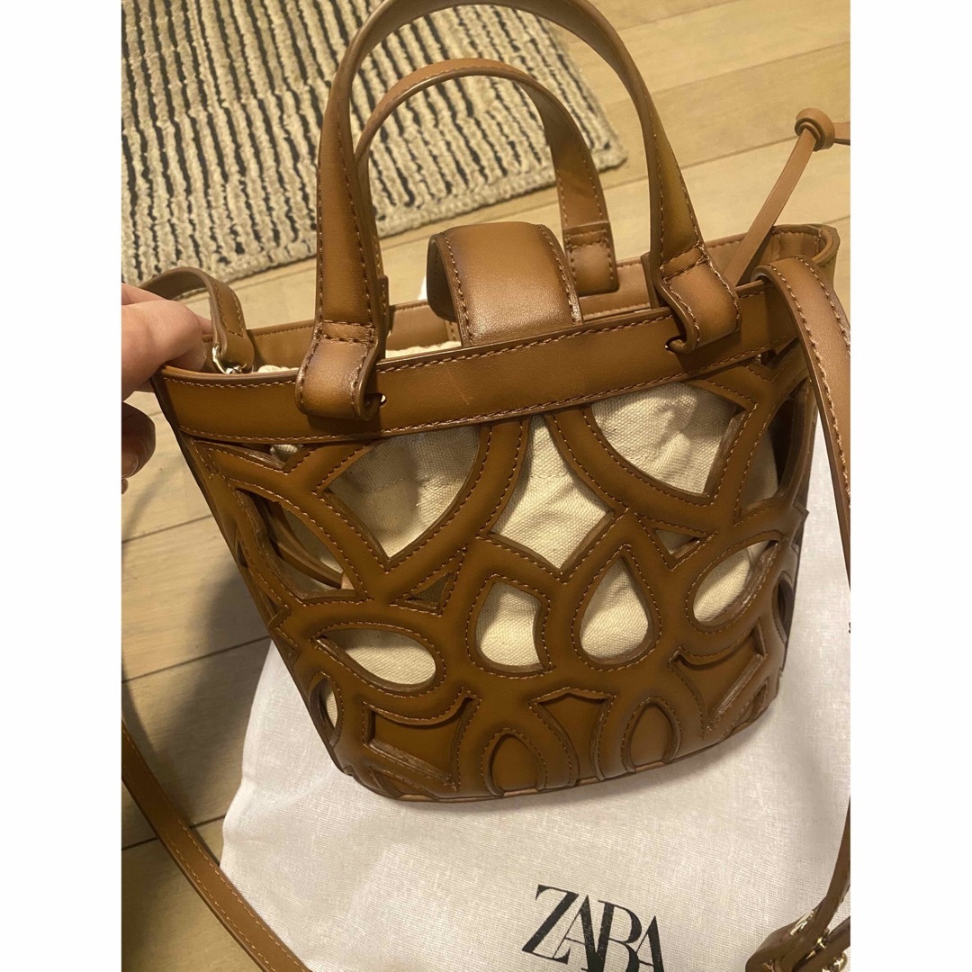 ZARA  カットワークミニトートバッグ