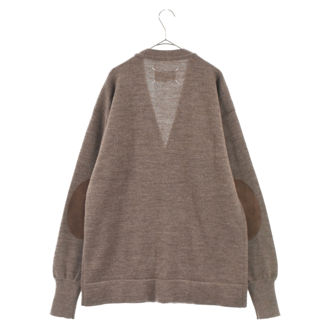 Maison Margiela メゾンマルジェラ 21AW ELBOW PATCH CARDI エルボーパッチ ウール カーディガン ブラウン S50HA1033