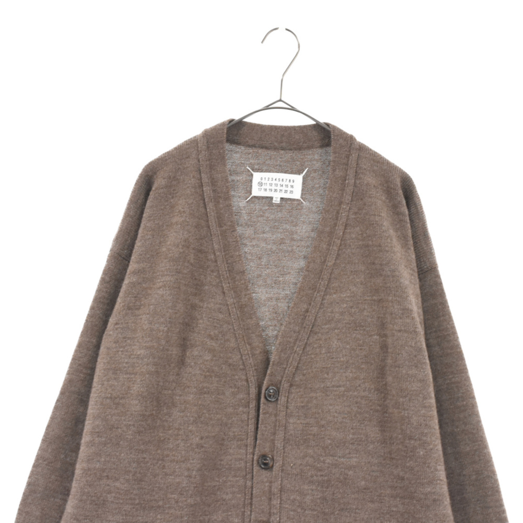 Maison Margiela メゾンマルジェラ 21AW ELBOW PATCH CARDI エルボーパッチ ウール カーディガン ブラウン S50HA1033