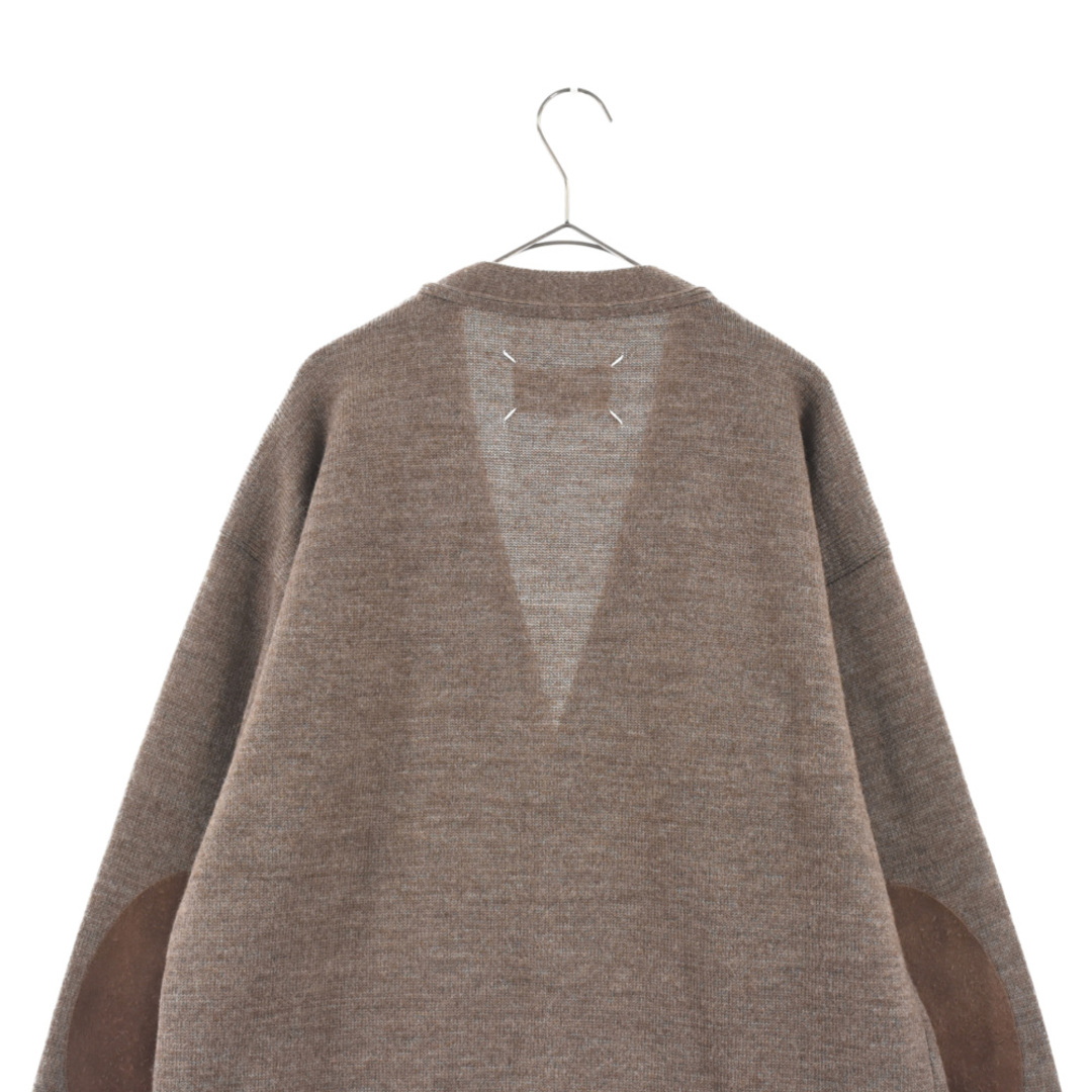 Maison Margiela メゾンマルジェラ 21AW ELBOW PATCH CARDI エルボーパッチ ウール カーディガン ブラウン S50HA1033