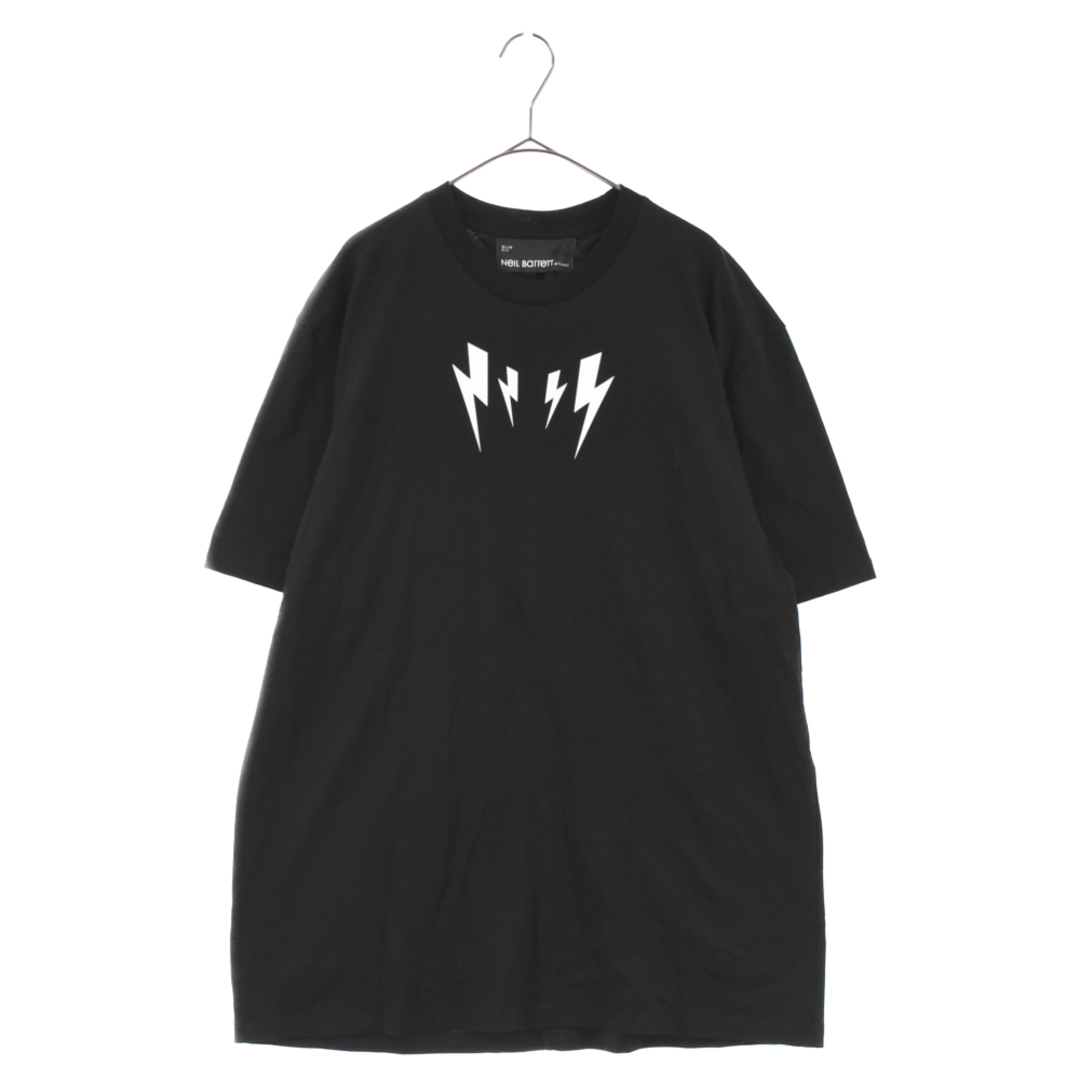 Neil Barrett ニール バレット 21SS Front Thunder Bolt Tee サンダーボルト半袖Tシャツ ブラック BJT048S