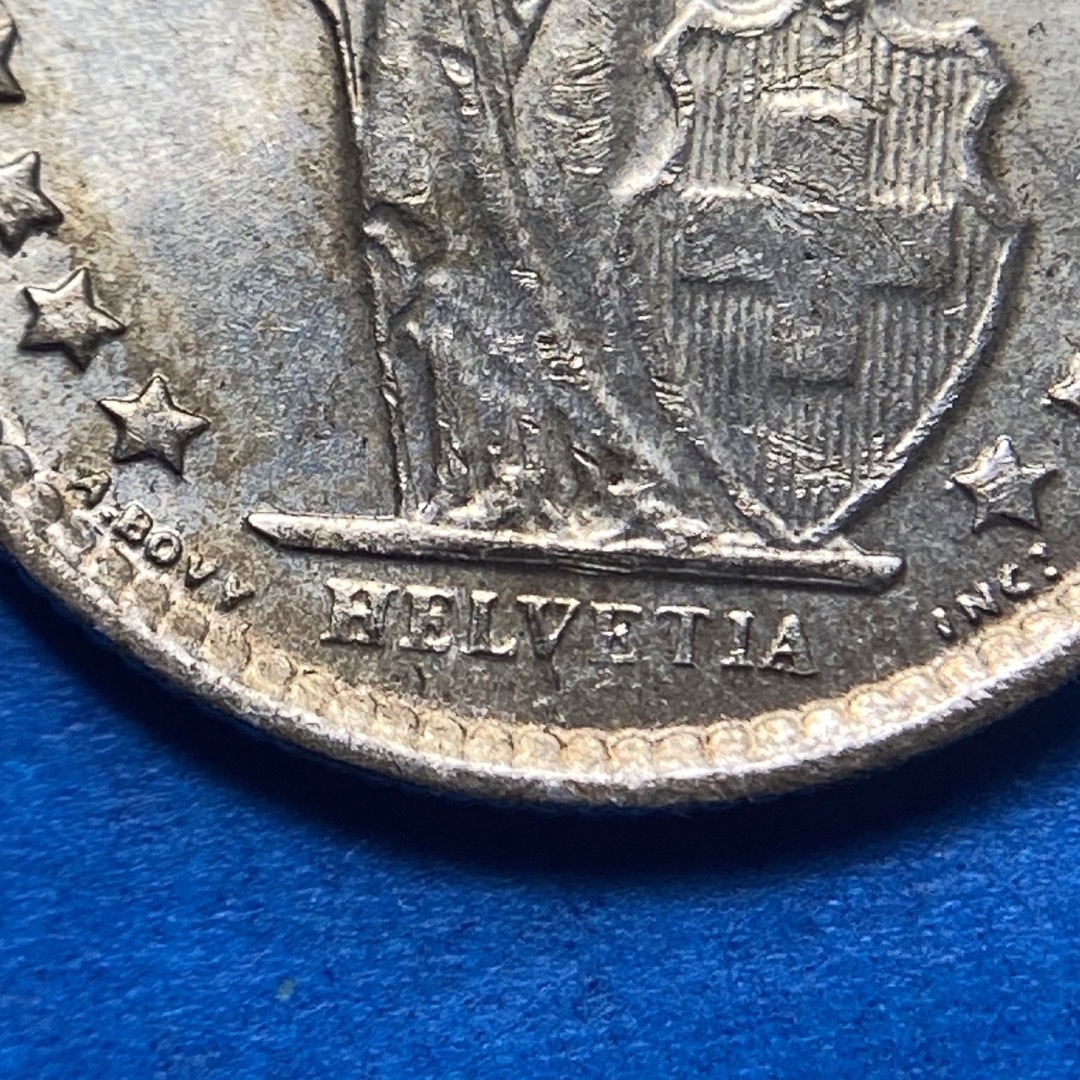 スイス　1/2フラン銀貨　①　1963年　古銭　Silver　シルバー エンタメ/ホビーの美術品/アンティーク(貨幣)の商品写真