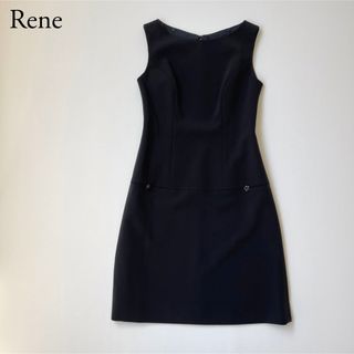 極美品✨　RENE ルネ　パール付き　ノースリーブ　フォーマルワンピース