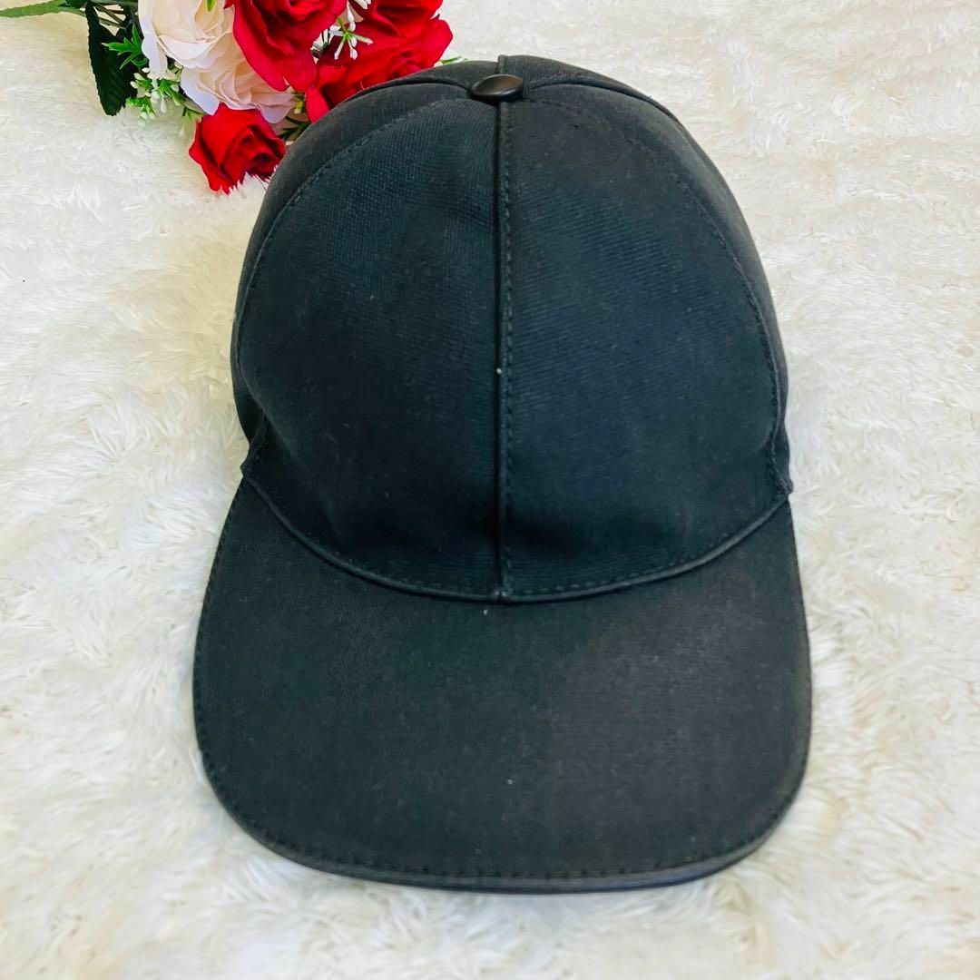 グッチ　キャップ　インターロッキング　ロゴ　M　GG シェリーライン　黒　帽子