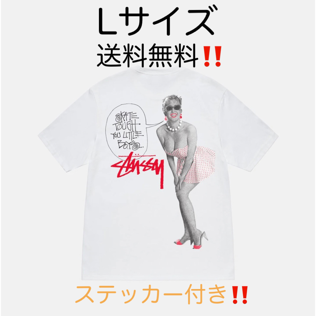 STUSSY   SKATE TOUGH TEE   Lサイズ　ホワイト