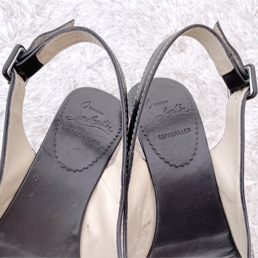 Christian Louboutin(クリスチャンルブタン)のルブタン　厚底　ウェッジ　ハイヒール　ストラップ　サンダル　パンプス　美品 レディースの靴/シューズ(サンダル)の商品写真
