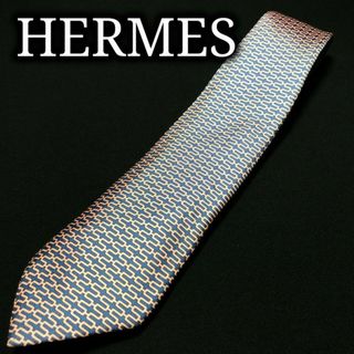 エルメス(Hermes)のエルメス ウェーブ ピンク＆ネイビー ネクタイ A106-T11(ネクタイ)