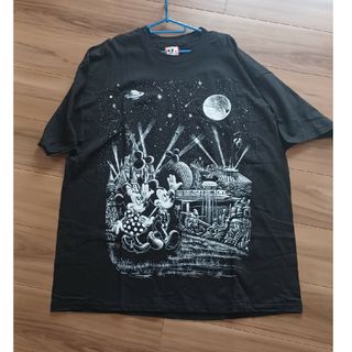 ディズニー　シャツ　夜　モノクロ　ビンテージ(Tシャツ/カットソー(半袖/袖なし))