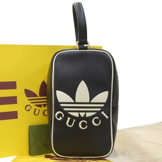 グッチ(Gucci)の【本物保証】 箱・布袋・保付 新品同様 グッチ×アディダス GUCCI×adidas ミニトップハンドルバッグ 702387 U3ZBT1057 493492 コラボ レア(その他)