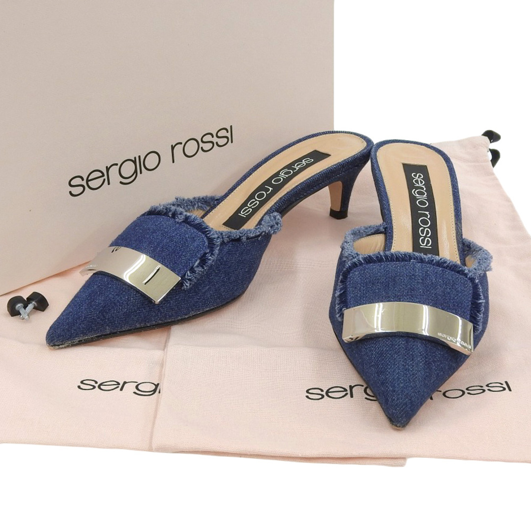 sergiorossi  セルジオロッシ　サンダル　ミュール　デニム　美品‼️