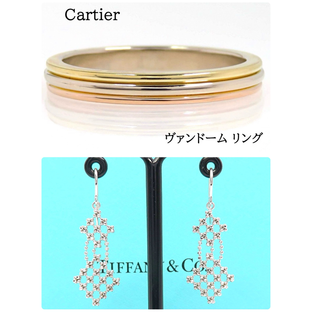 TIFFANY&Co ティファニー 750 フリンジ スクエア フック ピアス-