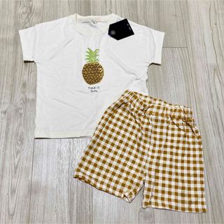 シマムラ(しまむら)の【パイナップル】90   新品未使用　しまむら　セットアップ　パジャマ(Tシャツ/カットソー)