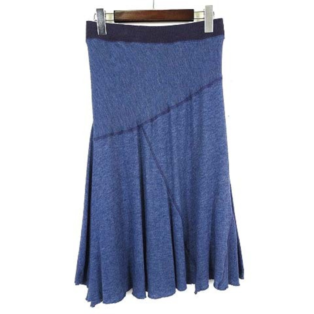 MACPHEE(マカフィー)のマカフィー スカート スウエット フレア マーメイド アシンメトリーM 38 青 レディースのスカート(ひざ丈スカート)の商品写真