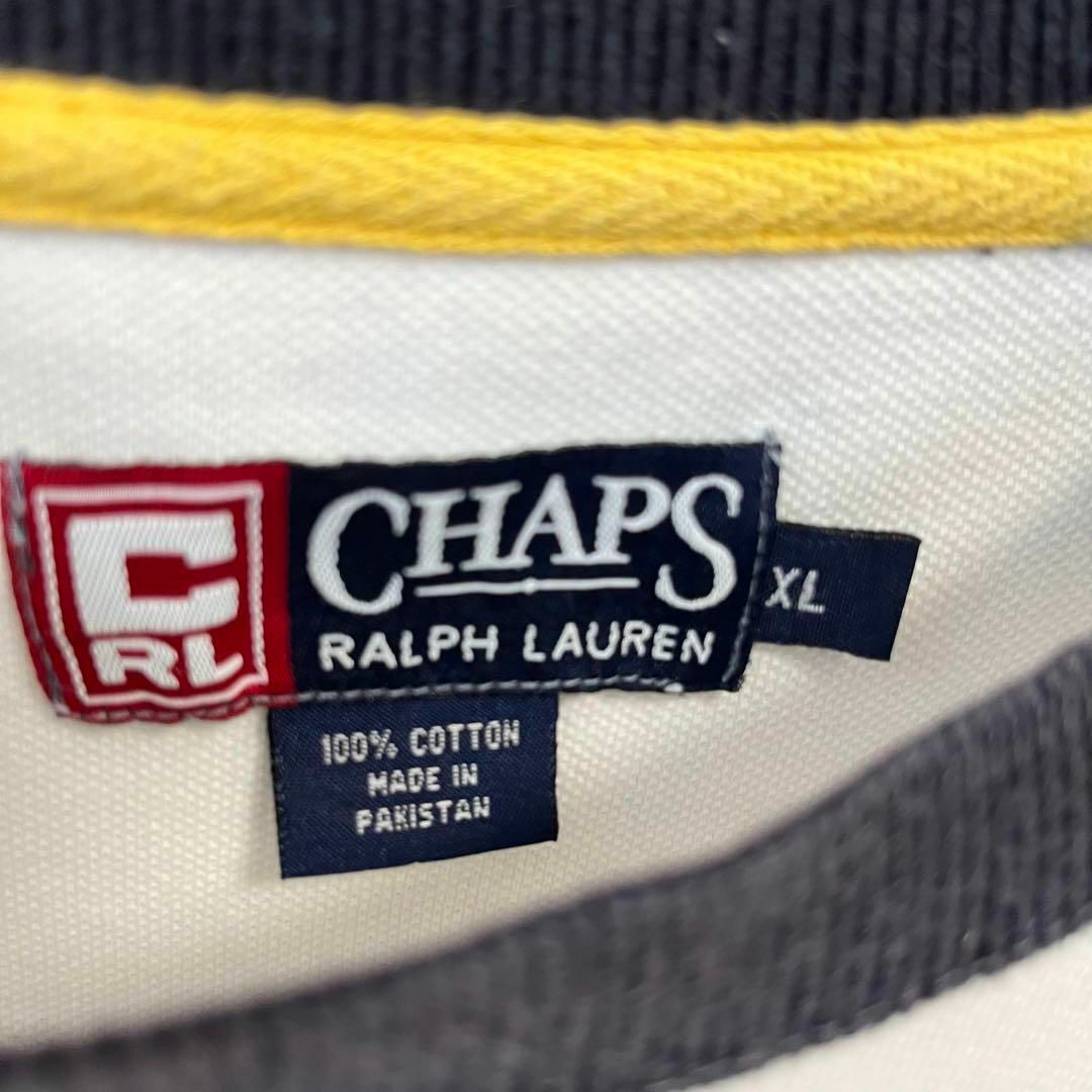 Ralph Lauren(ラルフローレン)のアメリカ古着CHAPS ラルフローレン半袖鹿の子マルチボーダー柄Tシャツ　XL. メンズのトップス(Tシャツ/カットソー(半袖/袖なし))の商品写真