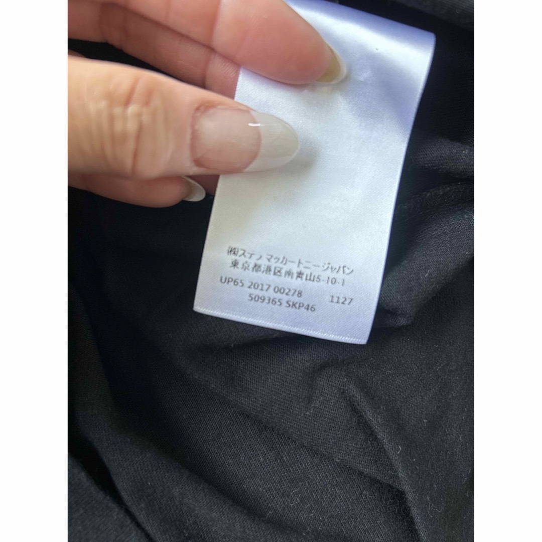 Stella McCartney(ステラマッカートニー)のステラマッカートニーSTELLA McCARTNEYバッグロゴT ブラックM レディースのトップス(Tシャツ(半袖/袖なし))の商品写真