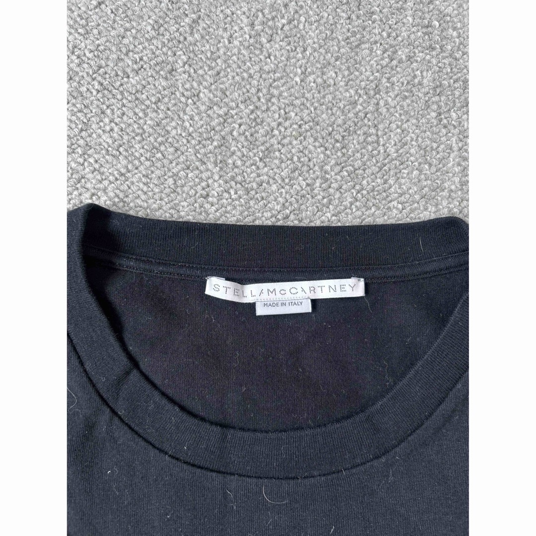 Stella McCartney(ステラマッカートニー)のステラマッカートニーSTELLA McCARTNEYバッグロゴT ブラックM レディースのトップス(Tシャツ(半袖/袖なし))の商品写真