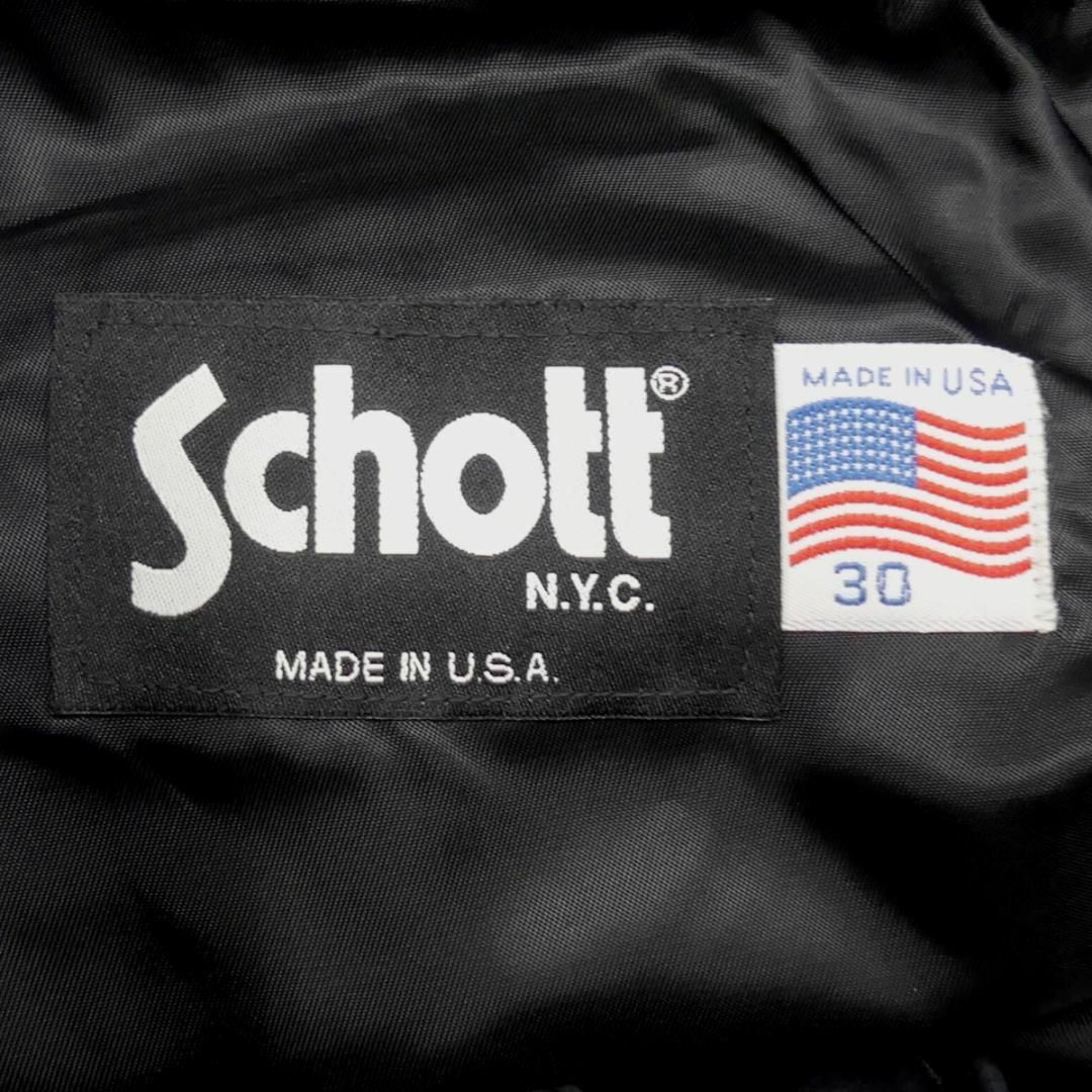 アメリカ製 レザーパンツ 本革 Schott ショット W30 黒 JJ462