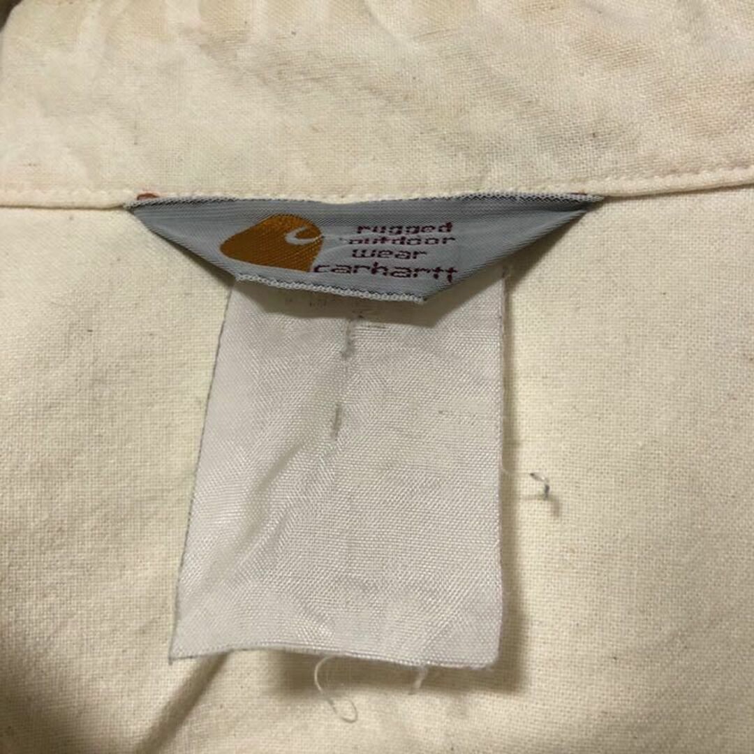 carhartt - オフホワイト 長袖 カーハート ボタンダウン シャツ USA
