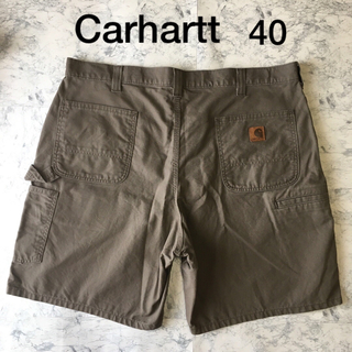 カーハート(carhartt)のCarhartt ショートパンツ　カーキ　40サイズ　大きいサイズ(ショートパンツ)