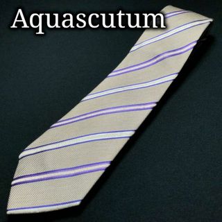 アクアスキュータム(AQUA SCUTUM)のアクアスキュータム レジメンタル ベージュ ネクタイ A106-U05(ネクタイ)