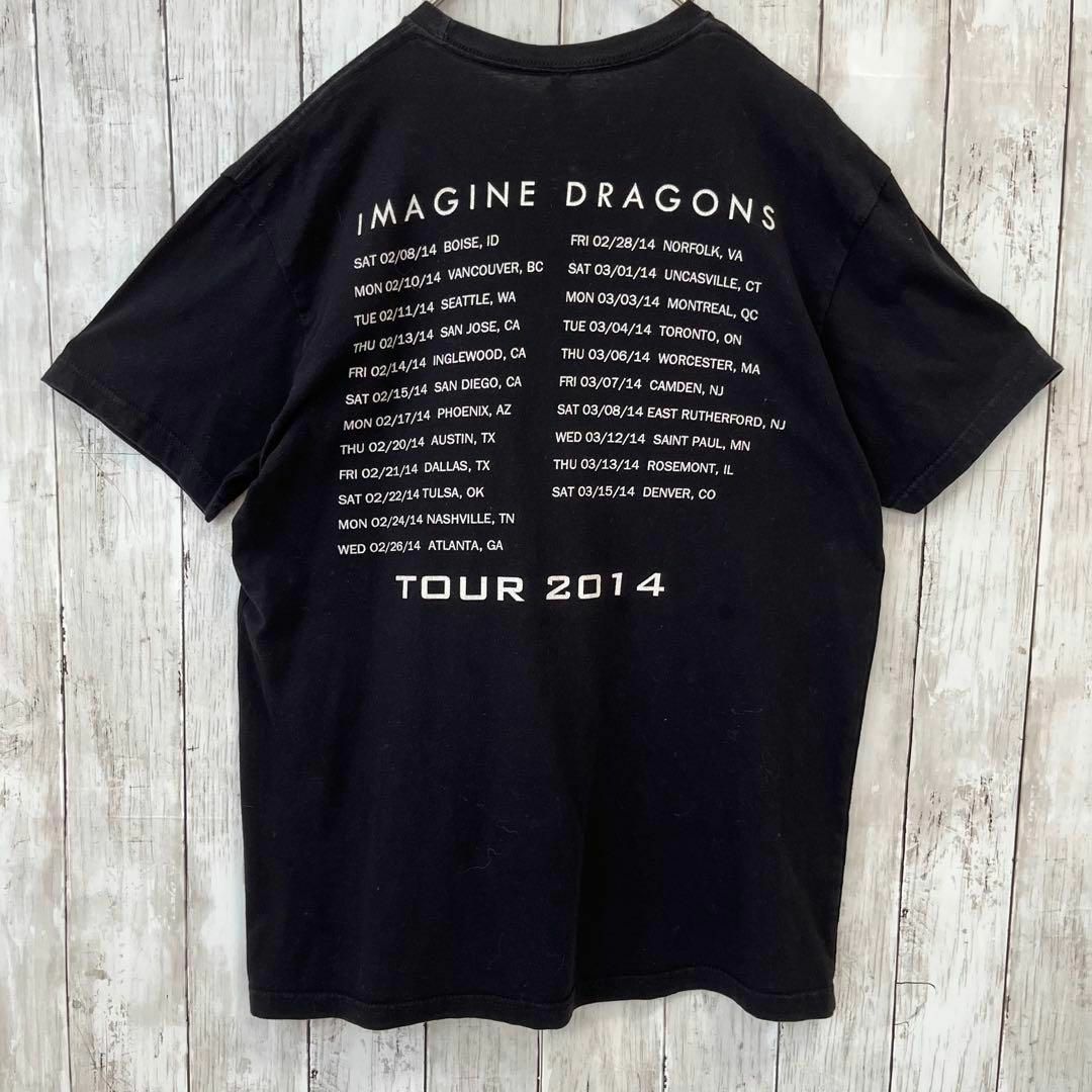 MUSIC TEE(ミュージックティー)のロックバンドTシャツ古着　IMAGINE DRAGONSバックプリントTシャツM メンズのトップス(Tシャツ/カットソー(半袖/袖なし))の商品写真