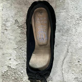 カルペディエム【22】リボンデザイン ミニマルパンプス スタイリッシュ 上品