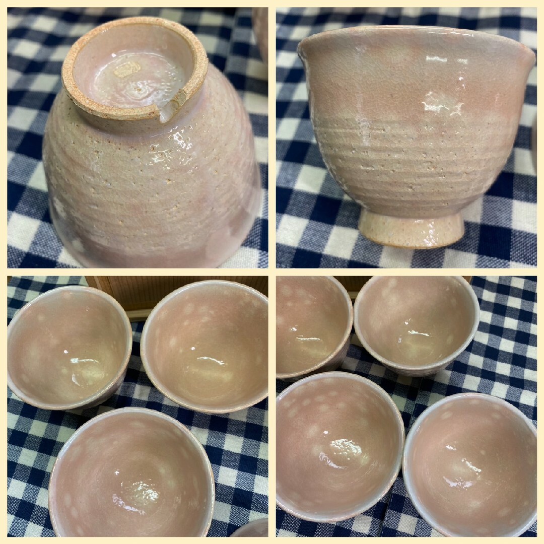 未使用 ☆萩焼椿窯 天鵬山 廣瀬 淡雅 ☆急須&湯呑6点 木箱入りの通販 ...