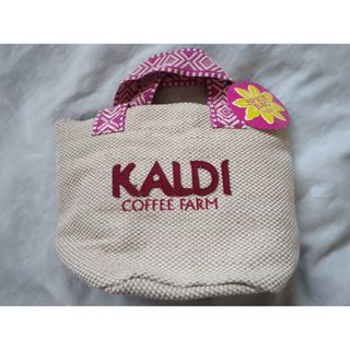 カルディ(KALDI)のカルディ KALDI スパイスバッグ のみ　ピンク　1個(トートバッグ)