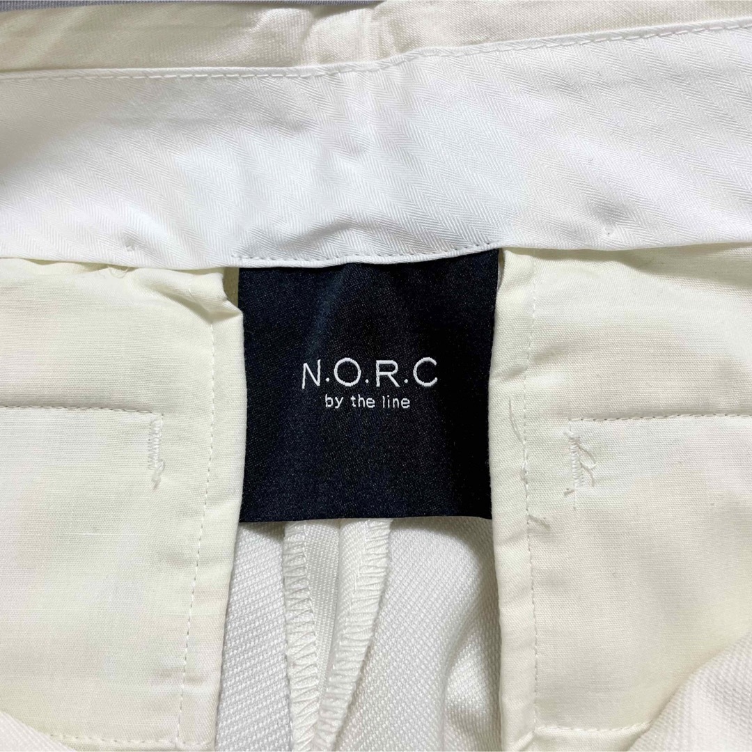 N.O.R.C タックテーパードパンツ サイズ2 ホワイト norc オフィス 4
