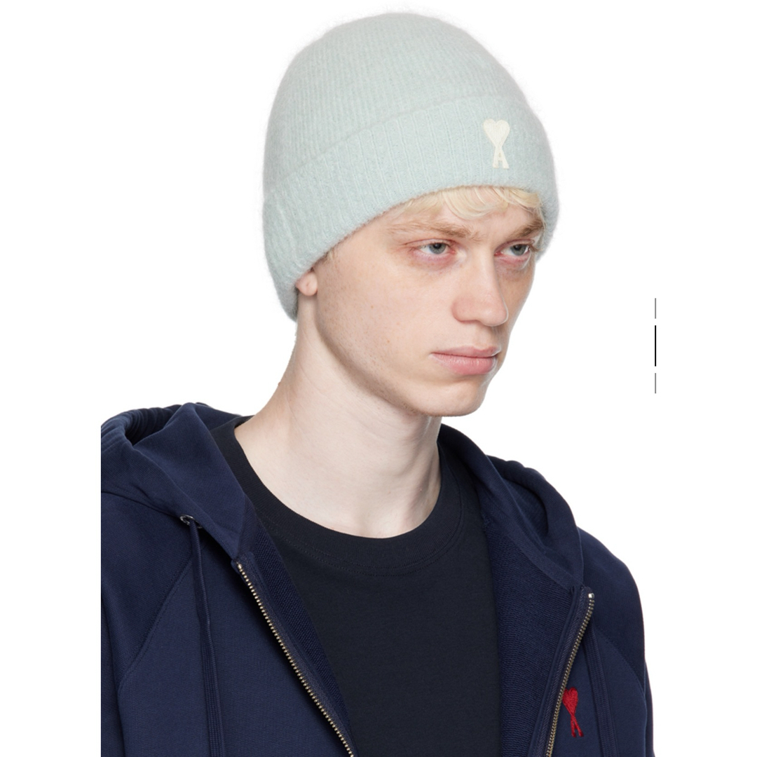 ami(アミ)の【全新美品】アミAMI ブルーCLOUDY アルパカブレンドニット ビーニー メンズの帽子(ニット帽/ビーニー)の商品写真
