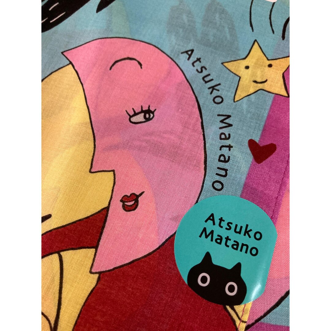 Atsuko Matano(アツコマタノ)のアツコマタノ　 ハンカチ  月とまつ毛カラス　bu レディースのファッション小物(ハンカチ)の商品写真
